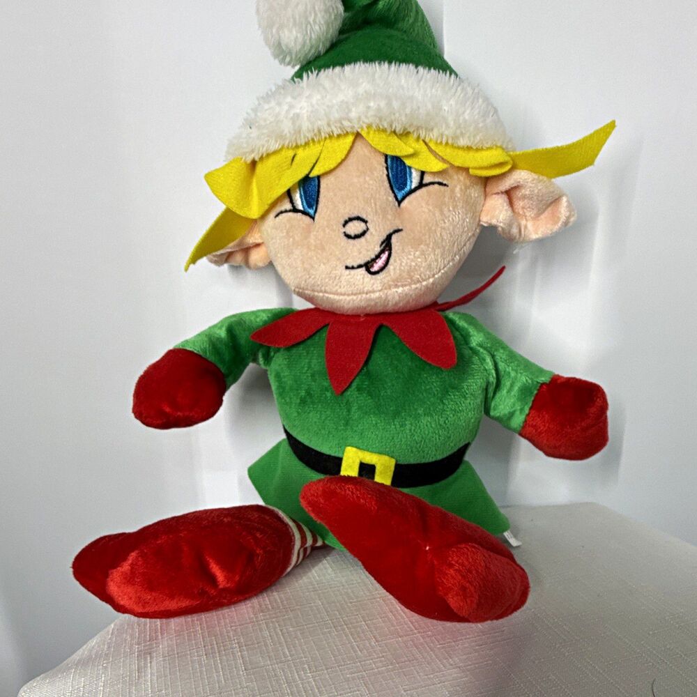 Kellytoy Christmas Elf Plush Stuffed Animal Green/Red/White Small 2014 A17539